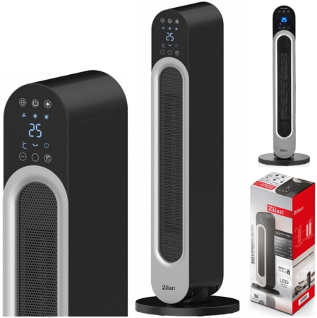 Aeroterma turn Zilan ZLN5657 Negru, 2200W, protectie la supraincalzire, 3 trepte de viteza [3]