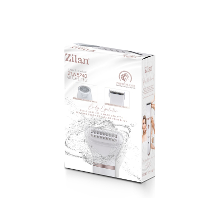 Aparat de epilat Zilan ZLN8740 Alb, 3 capete de epilare, 3 nivele de taiere, perie pentru curatare [12]