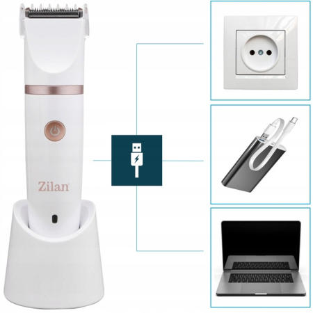 Aparat de epilat Zilan ZLN8740 Alb, 3 capete de epilare, 3 nivele de taiere, perie pentru curatare [10]