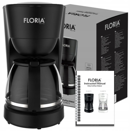 Aparat de facut cafea Floria ZLN9273 Negru, putere 600W, oprire automata, vas de 1.2 litrii [3]