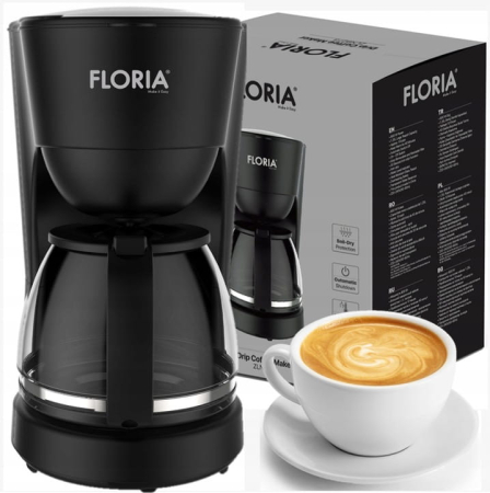 Aparat de facut cafea Floria ZLN9273 Negru, putere 600W, oprire automata, vas de 1.2 litrii [2]