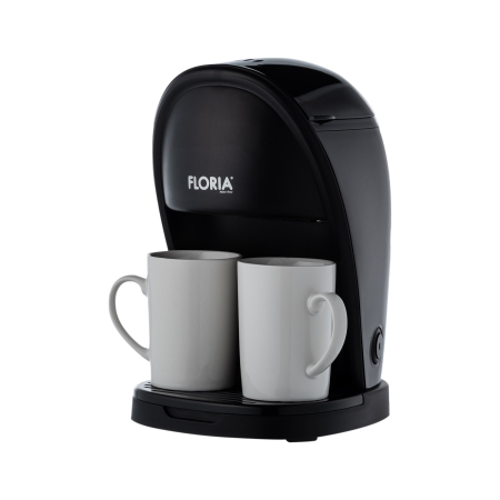 Aparat de facut cafea Floria ZLN9297, filtru de nailon, cupa pentru masurat, 2 cesti incluse, Negru [3]