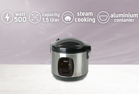 Aparat de gatit Zilan ZLN2793 2 in 1 pentru gatit orez si alimente la abur, capacitate 1.5L, 500W [5]