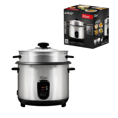 Aparat de gatit Zilan ZLN9570 2 in 1 pentru gatit orez si alimente la abur, capacitate 1.5L, 500W, sistem anti-alunecare [12]