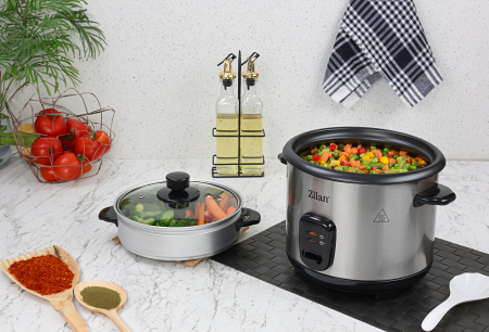 Aparat de gatit Zilan ZLN9570 2 in 1 pentru gatit orez si alimente la abur, capacitate 1.5L, 500W, sistem anti-alunecare [14]
