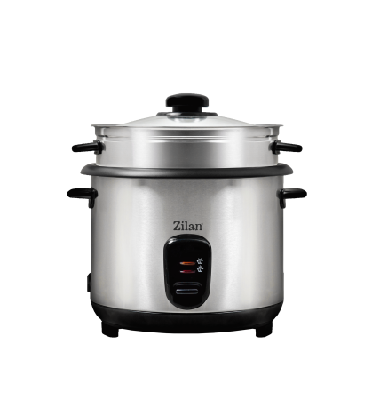 Oale sub presiune - Aparat de gatit Zilan ZLN9570 2 in 1 pentru gatit orez si alimente la abur, capacitate 1.5L, 500W, sistem anti-alunecare