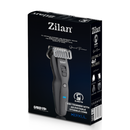 Aparat de tuns 4 in 1 Zilan ZLN8719, capat ajustabil int 1 si 10 mm, capat de nas si doua trimmere [13]