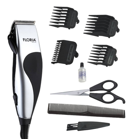Aparate de ras si tuns - Aparat de tuns parul FLORIA ZLN0443, Argintiu/Negru 10W, 4 Accesorii, 