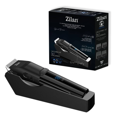 Aparate de ras si tuns - Aparat de tuns trimmer Zilan ZLN8818 Rhodos, afisaj LED, incarcare rapida, lama detasabila
