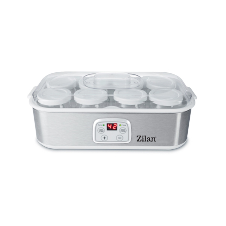 Preparare desert - Aparat pentru facut iaurt Zilan ZLN6104 Gri, afisaj LED, timer, termostat reglabil