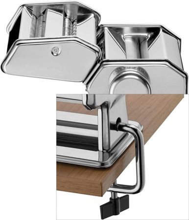 Aparat pentru paste Floria ZLN1129 ,9 posibilitati de reglare a grosimii, Otel inoxidabil, Accesoriu fixare de masa [11]