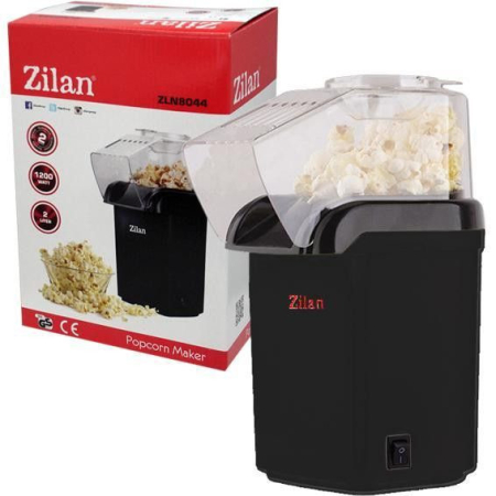 Aparat Pentru Popcorn Zilan ZLN8045,Negru Putere 1200W, sistem cu jet de aer cald, [1]