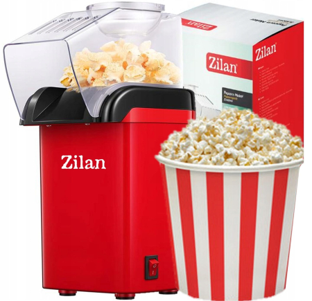 Aparat Pentru Popcorn Zilan ZLN8046, Rosu Putere 1200W, sistem cu jet de aer cald [2]
