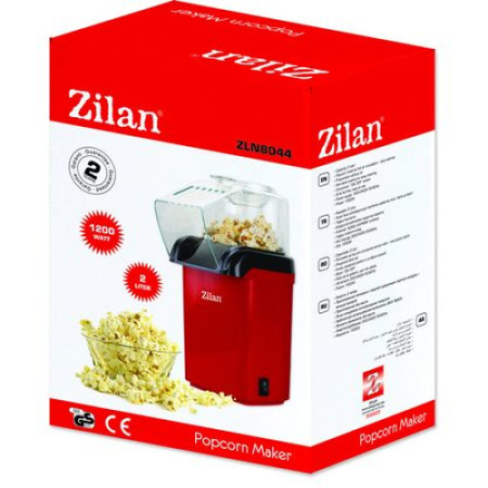 Aparat Pentru Popcorn Zilan ZLN8046, Rosu Putere 1200W, sistem cu jet de aer cald [1]