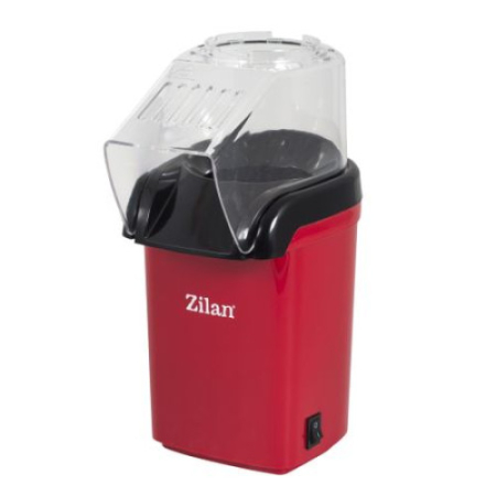 Preparare desert - Aparat Pentru Popcorn Zilan ZLN8046, Rosu Putere 1200W, sistem cu jet de aer cald