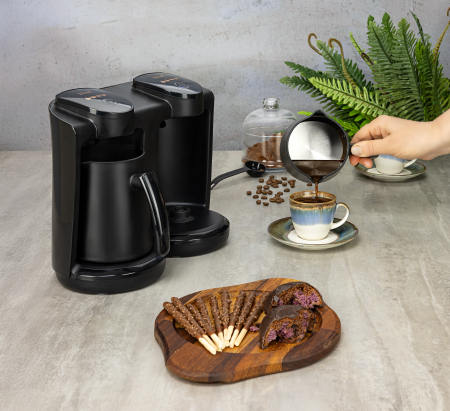 Aparat pentru preparat cafea turceasca dublu Zilan ZLN1291 Negru, Putere 400-400W, Capacitate 250-250ml [10]