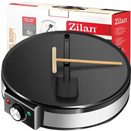 Aparat pentru preparat clatite Zilan ZLN2922  Negru/Inox, 1200W, Diametru plita 30cm, Temperatura ajustabila, [3]