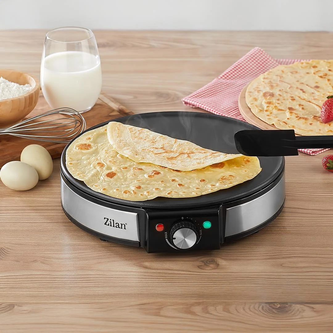Aparat pentru preparat clatite Zilan ZLN2922  Negru/Inox, 1200W, Diametru plita 30cm, Temperatura ajustabila, [3]