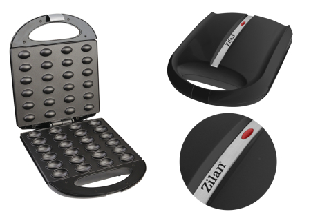 Aparat pentru preparat nuci Zilan ZLN2816 Negru, 24 jumatati sau 12 nuci intregi, 1600W, indicator luminos, Placi Neaderente [3]