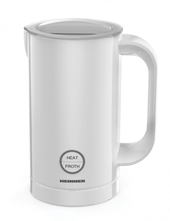 Aparate de spumat lapte - Aparat pentru spumat laptele Heinner HMFR-450WH, 450 W, capacitate spumare 100ml, 4 functii, capacitate incalzire 200ml, led, inel spumare magnetic, Alb