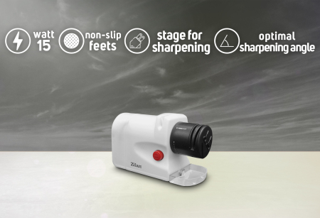 Ascutitor de cutite Zilan ZLN2175 Alb, 15W,  ultra compact, 2 nivele, ascutire si slefuire [2]