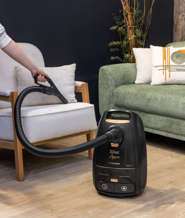 Aspirator cu sac Aurum Zilan ZLN4500, Putere 2400W, Capacitate 5L, Motor din cupru, Furtun pivotant 360°, Telecomanda, Afisaj digital [3]