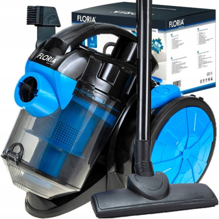 Aspirator fara sac FLORIA ZLN-3468,bleu-negru filtru HEPA 13, filtrare ciclonica, capacitate colectare 1.5L, putere 700W [5]
