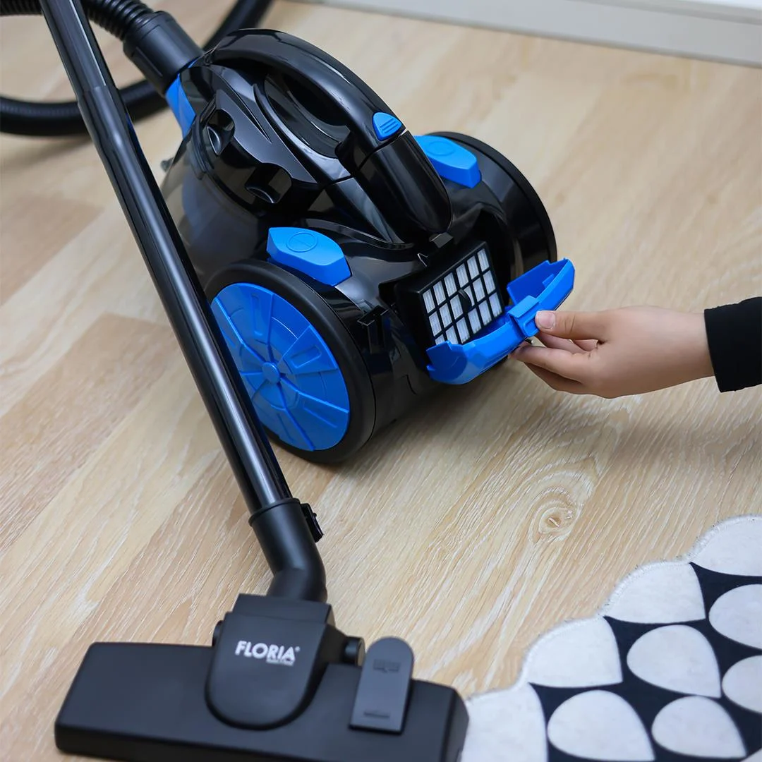 Aspirator fara sac FLORIA ZLN-3468,bleu-negru filtru HEPA 13, filtrare ciclonica, capacitate colectare 1.5L, putere 700W [3]