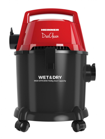 Aspirator multifunctional HEINNER DuoClean HVC-MWD1400P-BK, 1400W, functie aspirare umeda si uscata, functie suflare, recipient din plastic, capacitate 15l, sac textil 3l, filtru HEPA [1]