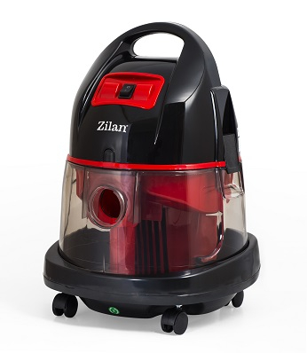 Aspiratoare cu aspirare umeda - Aspirator ZILAN ZLN8945R Rosu cu filtrare prin apa si uscata,2000W