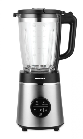 Blendere - Blender de masa Heinner Bette Noir HBL-D1400SS, 1400W, capacitate 1.75L, viteza variabila, sistem siguranta, lame inox, carcasa inox, negru/argintiu