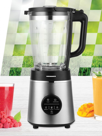 Blender de masa Heinner Bette Noir HBL-D1400SS, 1400W, capacitate 1.75L, viteza variabila, sistem siguranta, lame inox, carcasa inox, negru/argintiu [1]