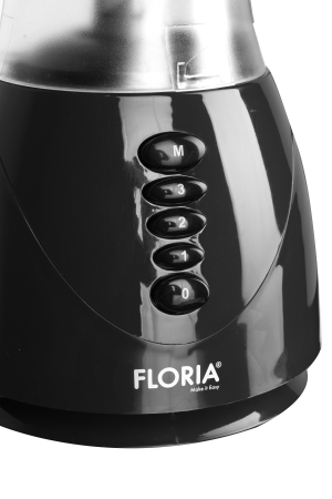 Blender FLORIA ZLN3080 Negru, Putere 300W, capacitate 1.5L, 3 viteze, Functie puls-Vas plastic  [3]