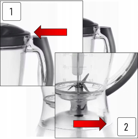 Blender FLORIA ZLN3081 ALB, Putere 300W, capacitate 1.5L, 3 viteze, Functie pulss, vas de plastic [3]