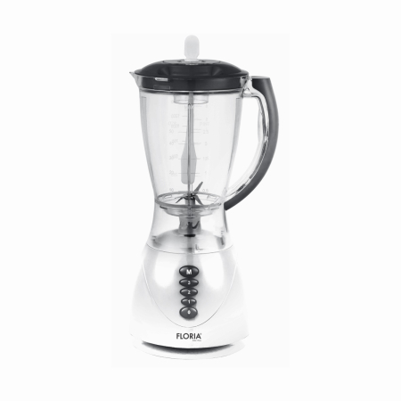 Blendere - Blender FLORIA ZLN3081 ALB, Putere 300W, capacitate 1.5L, 3 viteze, Functie pulss, vas de plastic