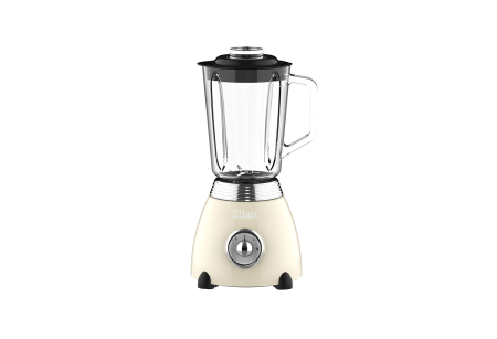 Blendere - Blender Retro Zilan ZLN1207, putere 500W, capacitate 1.5L, 2 trepte de viteza, functie Pulse, vas din sticla, lame din otel inoxidabil