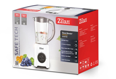 Blender Zilan ZLN3703, 500W, 1.5L, functie puls- Vas de plastic  [1]