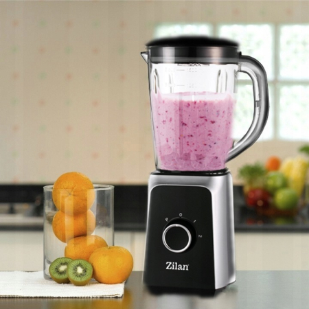 Blender ZILAN ZLN3925, 1.5 l, 2 viteze + Functie impuls, Zdrobire gheata, Vas de sticla, Inox [6]