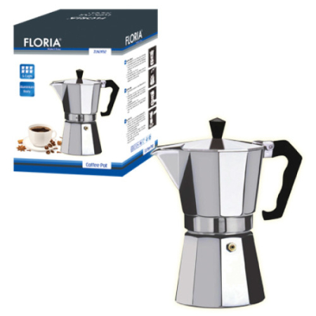 Cafetiera Espresso Floria ZLN2485, 3 cesti, 150 ml, Ø8 cm, aluminiu, Argintiu [1]