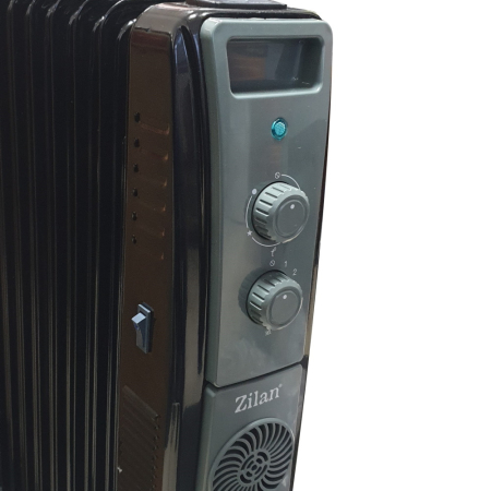 Calorifer electric cu ulei ZILAN ZLN1963 Negru, termostat reglabil, 2500W, 11 elementi [3]