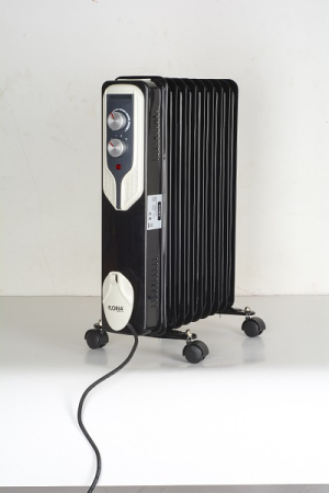Calorifer electric Floria ZLN3659,Negru 2000 W, 9 elementi, 3 trepte de putere, Termostat reglabil, Protectie supra-incalzire, Indicator luminos,  [4]