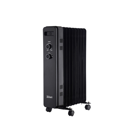 Calorifere electrice - Calorifer electric Zilan ZLN8443 Negru, 9 elemnti, putere 2000W, termostat reglabil