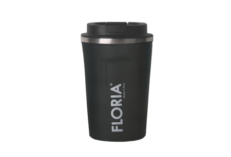 Termosuri si Cani termos - Cana de cafea Floria ZLN9970 tip termos, capacitate 380ml, interior din inox, pereti dublii, gri