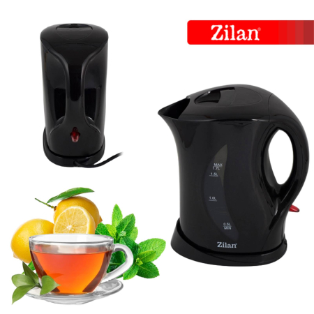 Cana electrica ZILAN ZLN8497,negru, 1.7L, 1850-2200W,  [4]