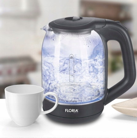 Cana fierbator din sticla FLORIA ZLN3505, Leduri iluminare apa, Putere 1500 W, Capacitate 1.8L [4]