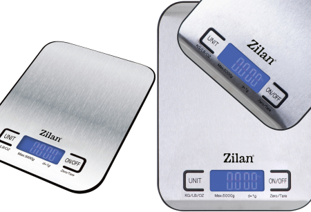 Cantar alimentar digital Zilan ZLN2984 Gri, capacitate 5000g, inchidere automata [4]