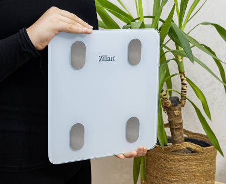 Cantar corporal Zilan ZLN8979 din sticla securizata, capacitate 3-180kg, Aplicatie OKOK, Display LCD [3]