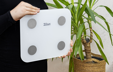 Cantar corporal Zilan ZLN9006 din sticla securizata, capacitate 3-180kg, Aplicatie OKOK, Display LED [3]