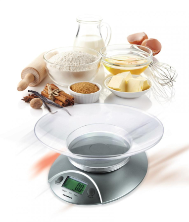 Cantar de bucatarie cu Bol Heinner HKS-5SL, 5 Kg, Tara, functie cantarire lichide, 1 g, display lcd [1]