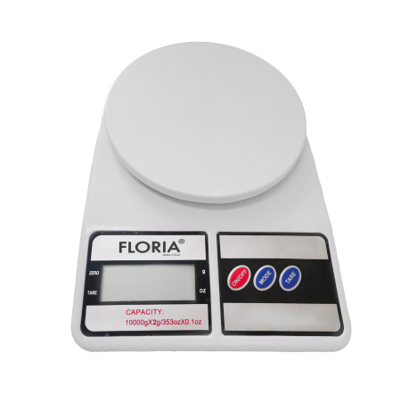 Cantare de bucatarie - Cantar de bucatarie digital Floria ZLN9075, Capacitate 2g-10.000g, Display LCD, Maxim 10kg